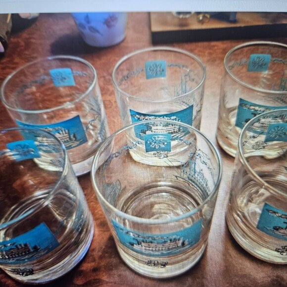 vintage Libbey barware riverboat old fashioned glasses set of 6 - Picture 1 of 5